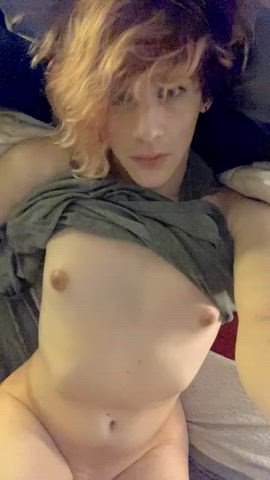 boobs femboy masturbating nude rubbing tits trans trans woman clip