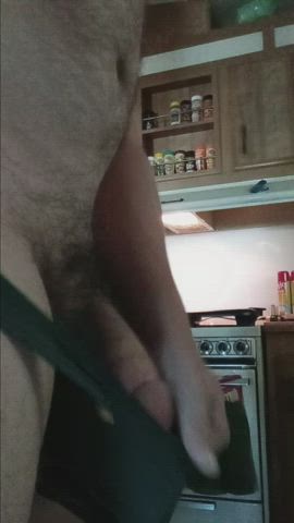 Naked in the house with my father right outside - took this before getting naked