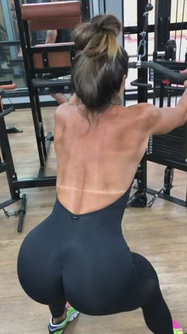 Ass Fitness Muscular Girl clip