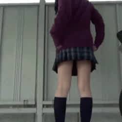 Japanese Schoolgirl Skirt Upskirt clip