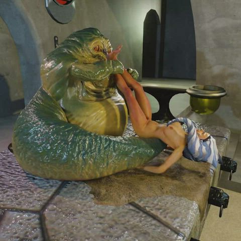 Jabba licks Ahsoka's feet (PN34)