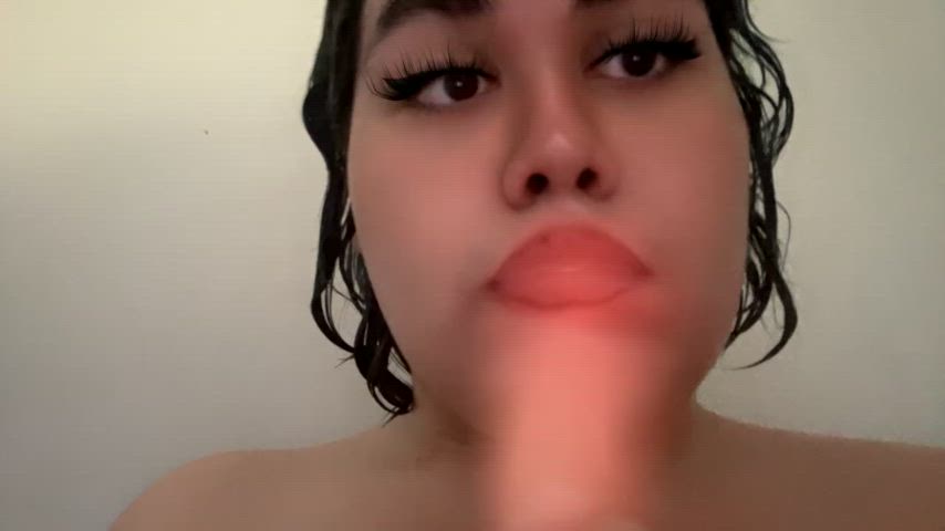 Hope you enjoy this vid of me sucking a dildo in the shower