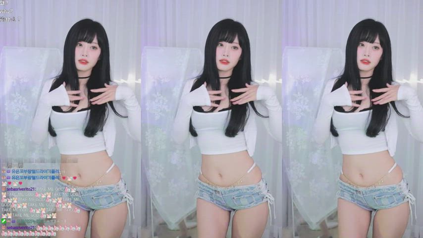 asian cute dancing korean shorts clip