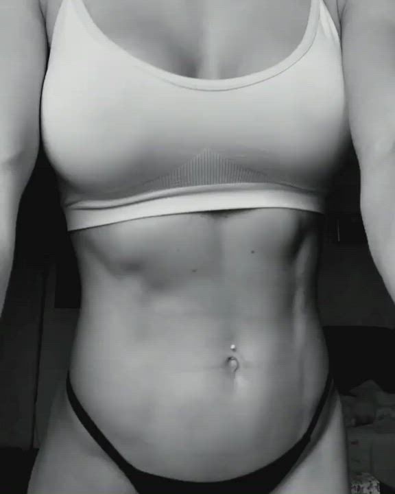 Belly Button Fitness Muscular Girl Skinny clip