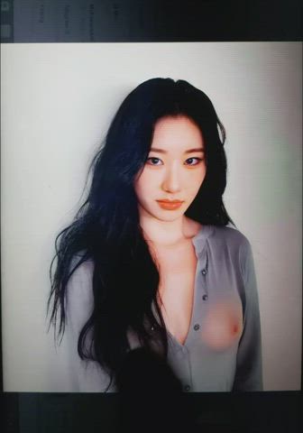 asian celebrity cum cum on tits cumshot fake korean tits tribute clip