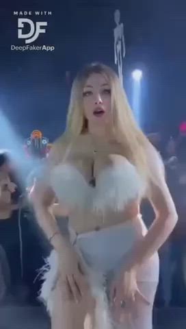 arab belly button big tits blonde dancing long hair pierced piercing thick clip