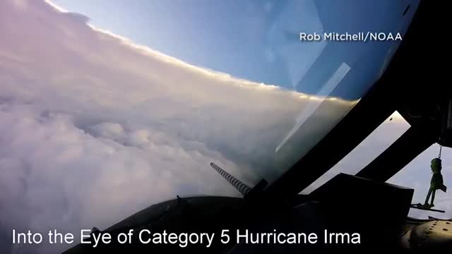 Flying into the eye of Hurricane Irma