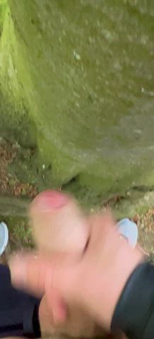 My first cumshot in the great outdoors! What a feeling