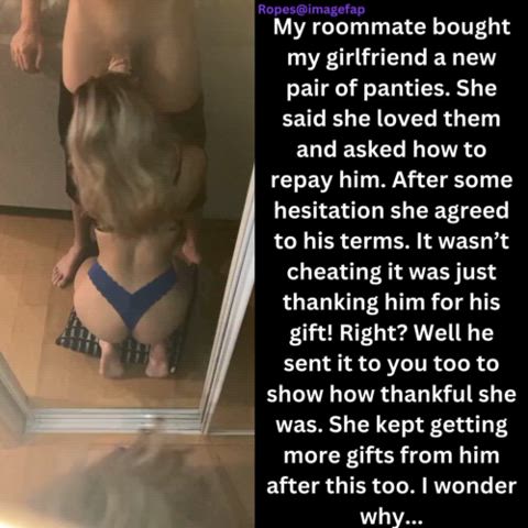 Ass Blowjob Boyfriend Caption Cheat Cheating Cuckold Girlfriend Roommate Porn GIF