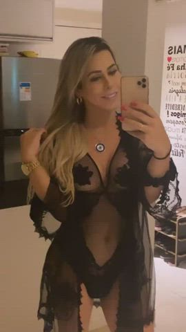 Brazilian Lingerie Pretty Selfie Teasing Trans clip