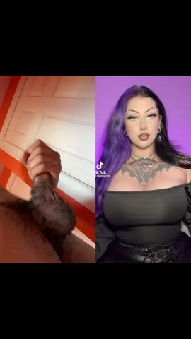 bbc babe babecock big dick big tits masturbating tiktok clip