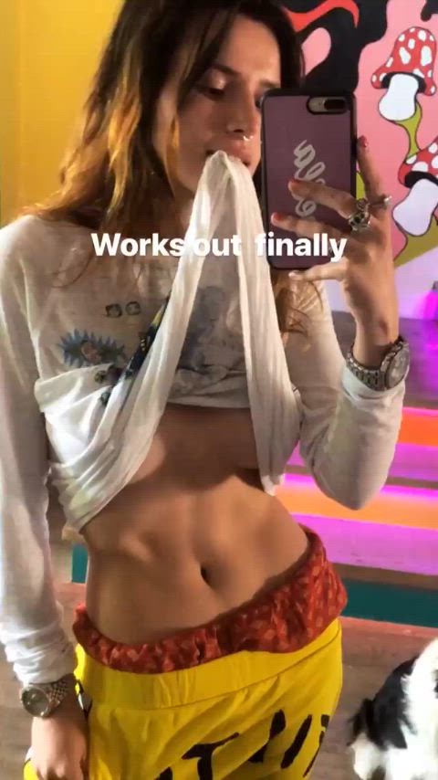 abs babe bella thorne big tits brunette celebrity clip