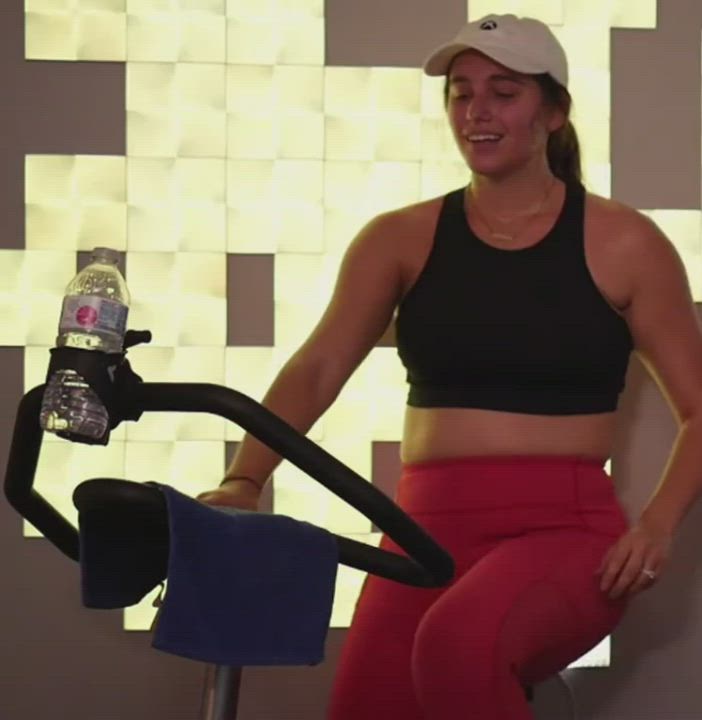 Brunette Sweaty Sex Workout clip