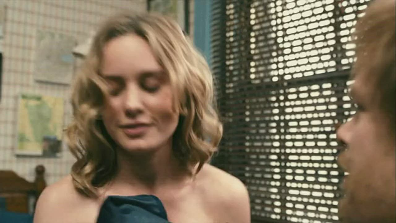 Brie Larson wearing just a thong
