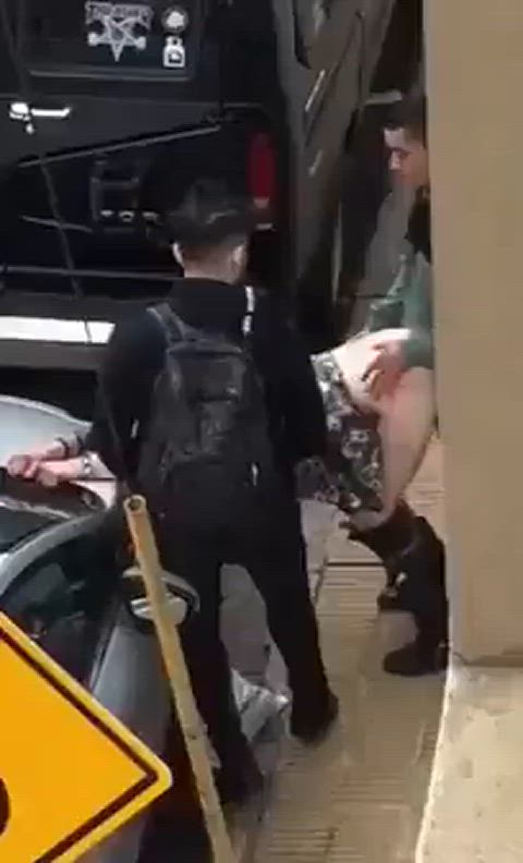 blonde car caught mmf public threesome r/caughtpublic clip