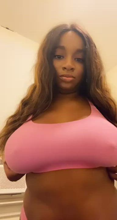 Pink bra titty drop