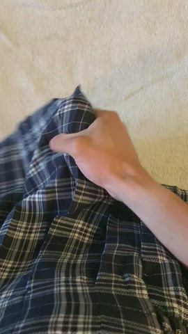 Watch me go from masturbating through my skirt to falling over from cumming too hard