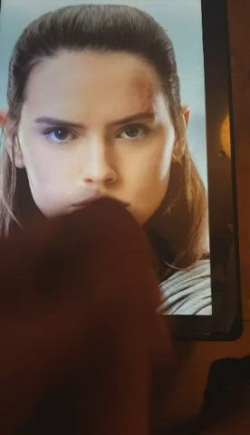 My Quick Cum Tribute to Daisy Ridley ( Ray from Star Wars )