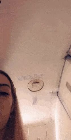 Showing A Tiny Thong In Plane Bathroom