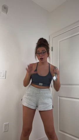 glasses latina skirt tiktok clip