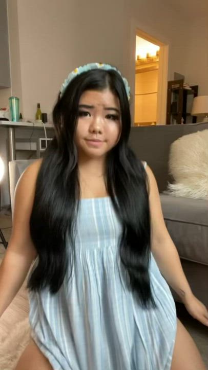 Asian Cute Dress Small Tits Teen TikTok clip