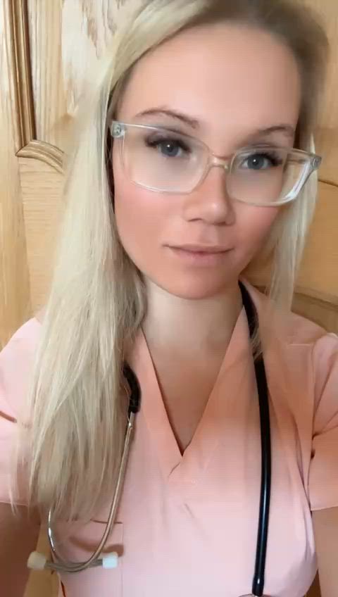 This pretty nurse wants to cure your horniness