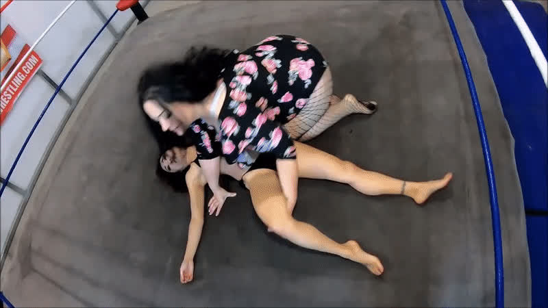 asian bikini brunette nicole oring wrestling clip
