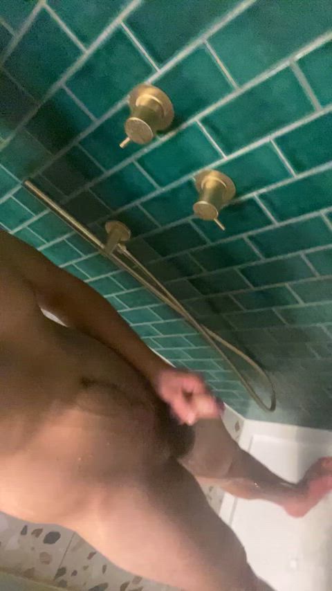 Join a college boy in the shower