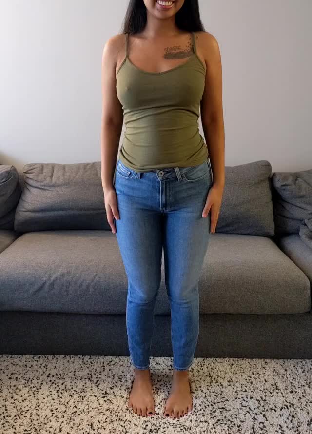 [GIF] My tits are perky, so the only reason I wear a bra is to hide my hard nipples