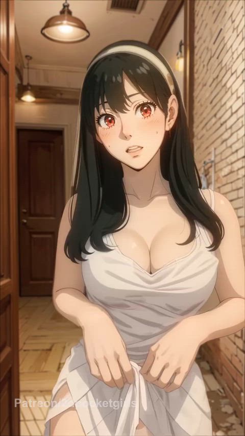 animation anime big tits bouncing bouncing tits ecchi hentai tease teasing animated-sex