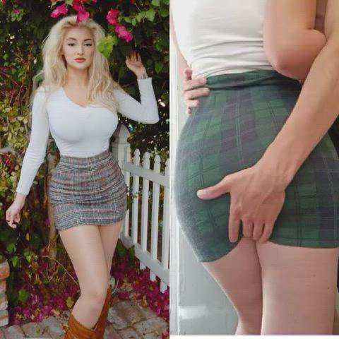 Anna Faith Carlson Ass BabeCock Big Tits Blonde Boobs Celebrity Panties Skirt clip