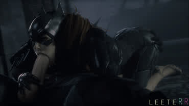 Batgirl getting throatfucked [Batman Arkham Knight]