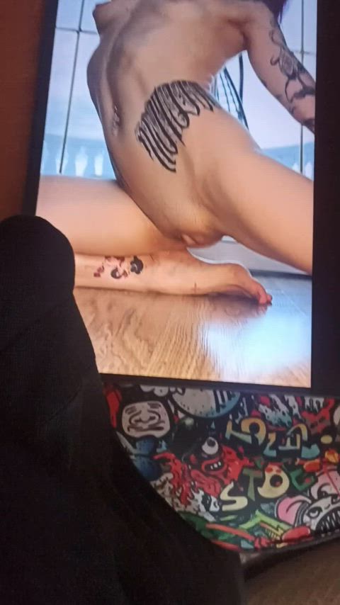 pierced tattooed thick cock tribute clip