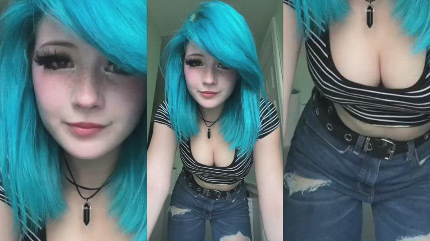 Hot emo chick with big tits