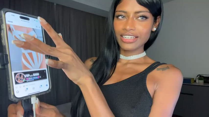 brunette ebony solo clip