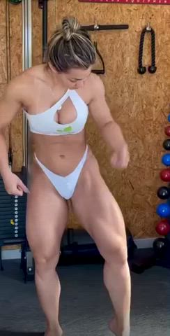 Your head in between her thighs - Muscular Girl Legs Brazilian Porn GIF by bbcbruce562