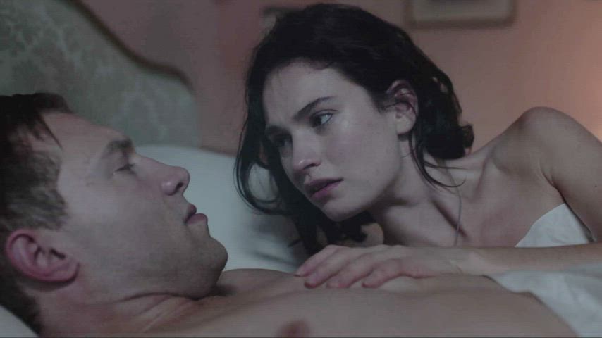 Lily James - The Exception Scene 2 (Open Matte) - Ass, Quick bush shot - SMOOTH SLOWMO