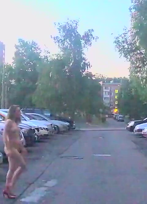 cute nsfw nude nudes nudity outdoor pub public solo teen clip