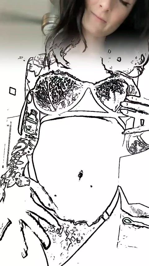 censored beta lingerie tattoo tease clip