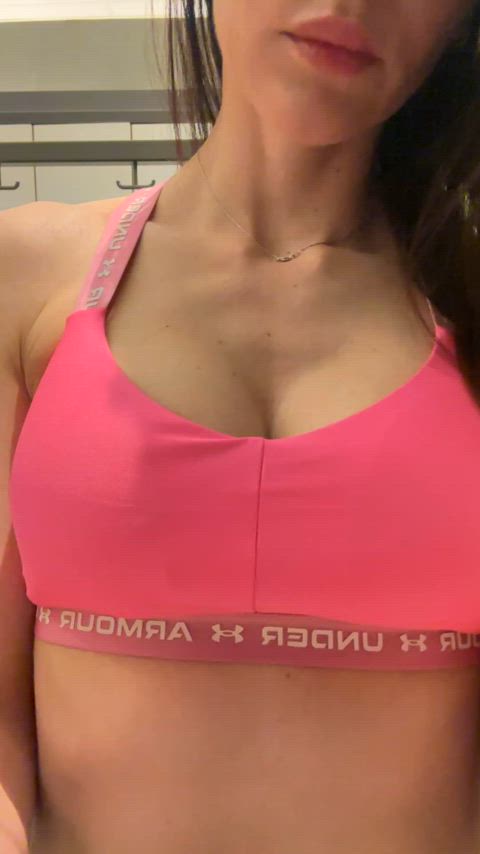 Scale 1 to 10 - How much do you want to fuck my tits in changing room?