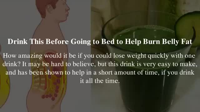 Drink This Before Going to Bed to Help Burn Belly Fat and Re