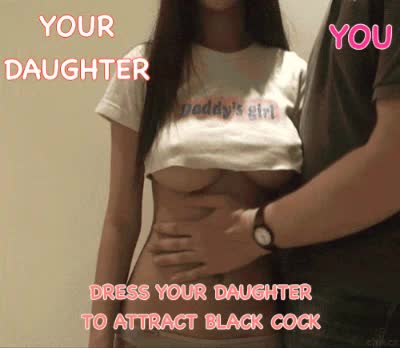 When a Cuck Dad sends his Daughter to her Black Daddy like this