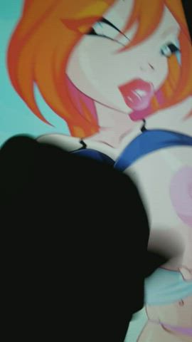 Had to nut on Bloom's tits (winx club)