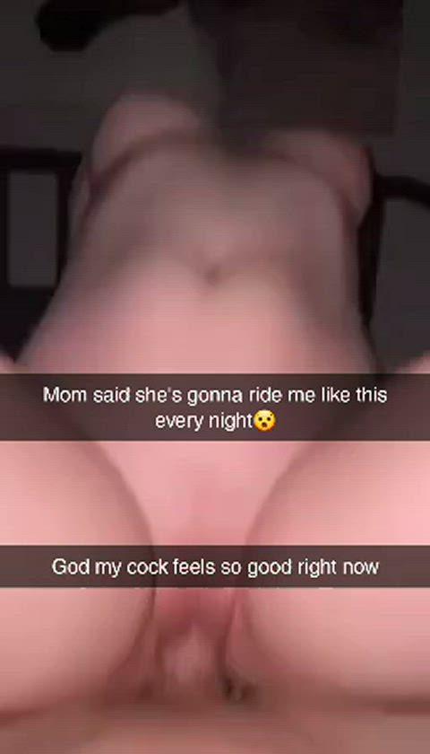 Riding her son every night