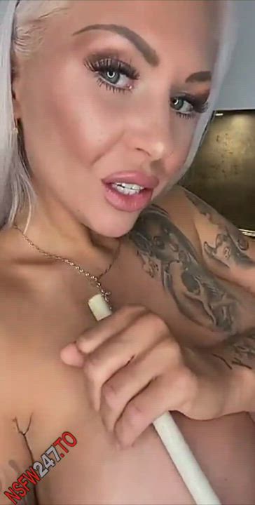 Big Tits Blonde German Masturbating clip