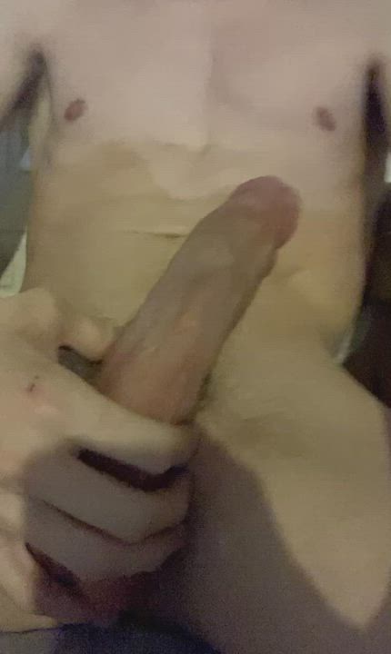 Emptying my very hard cock for you...