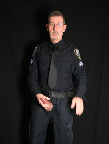 [62] Jerking off in a NYPD shirt