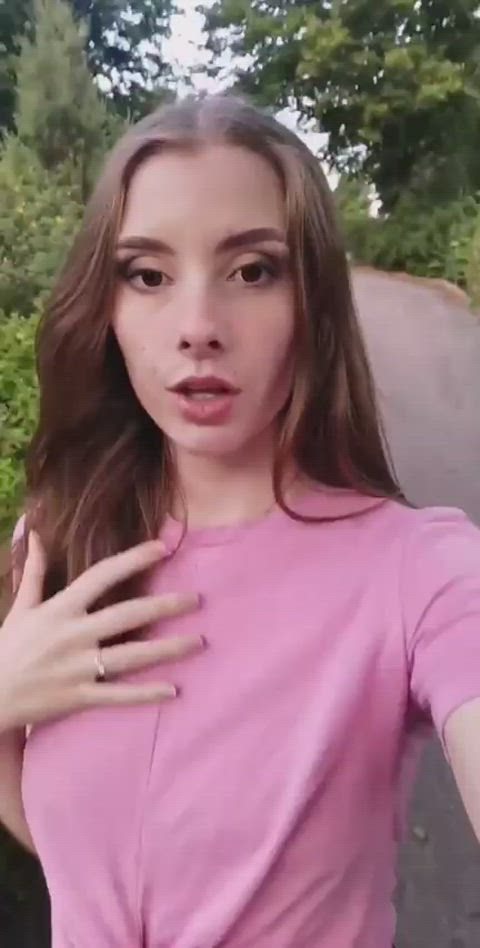 nipples public selfie slutty clip