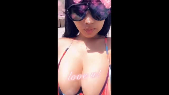 Nicki Minaj IG Pool Tits