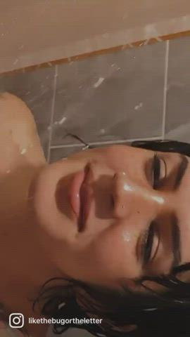 Blowjob Cum In Mouth Long Tongue OnlyFans POV Pawg Shower TikTok Tongue Fetish clip
